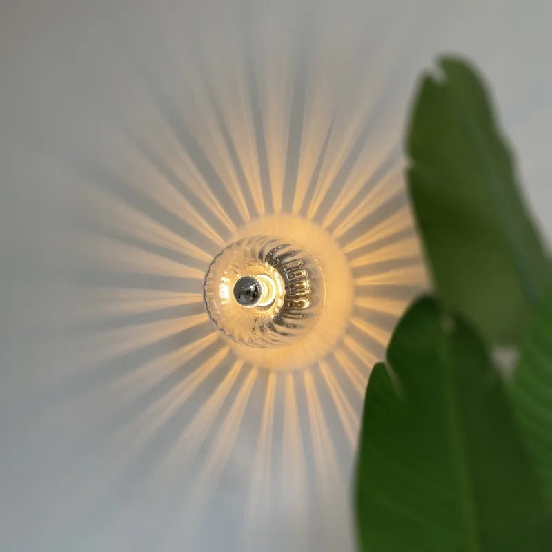 Nordic retro glazen wandlamp – elegante wandkandelaar voor slaapkamer en gang – binnenwandlampen met warm licht