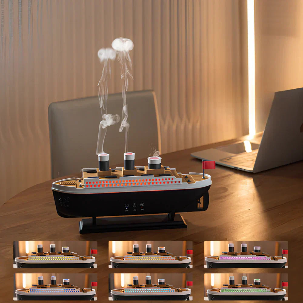 Ocean Mist Ship Humidifier – Ultrasonic Cool Mist & Aromatherapy