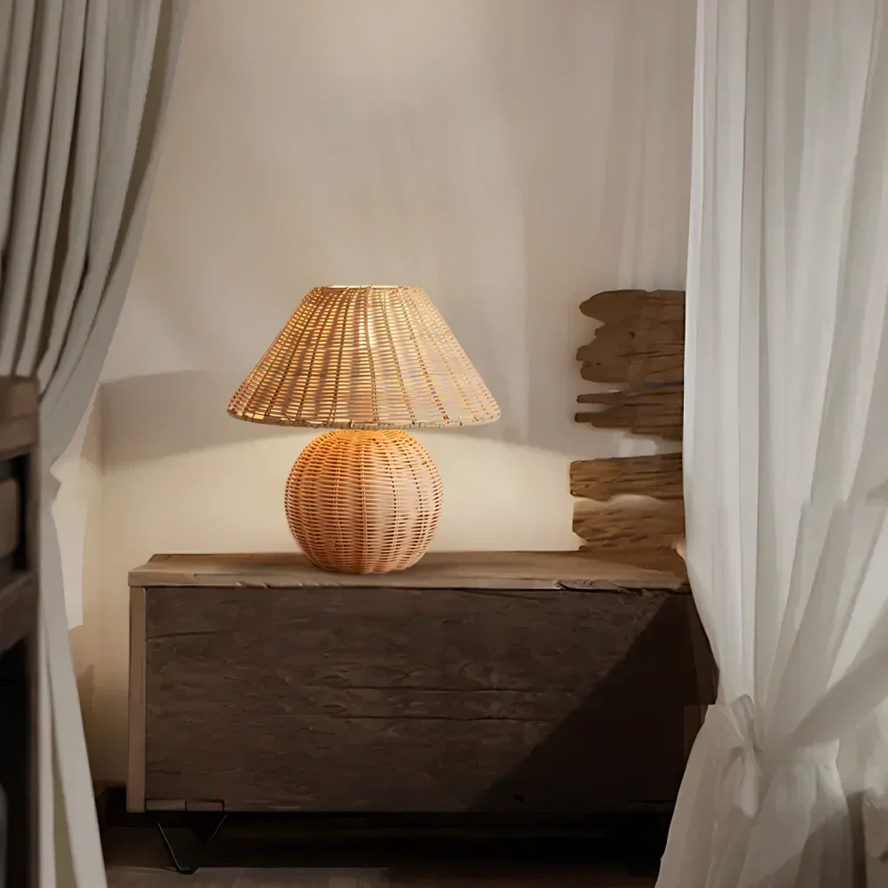 EcoBamboo Table Lamp – Sustainable & Minimalist Lighting for Modern Spaces
