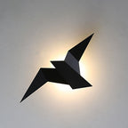 Artistic Bird-Inspired Steel Wall Lamp – Modern Decorative Sconce in Black, White, or Gold