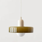 Colorful Glass Pendant Light with Adjustable Height – Modern Ceiling Fixture for Dining and Living Spaces