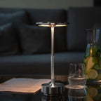 Cordless LED Table Lamp with Adjustable Brightness – Rechargeable Touch Control Light in Silver, Gold, and Black