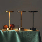 Cordless LED Table Lamp with Adjustable Brightness – Rechargeable Touch Control Light in Silver, Gold, and Black