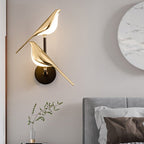 Elegant Bird-Shaped LED Wall Lamp with Dimmable Lighting and Adjustable Magnetic Feature