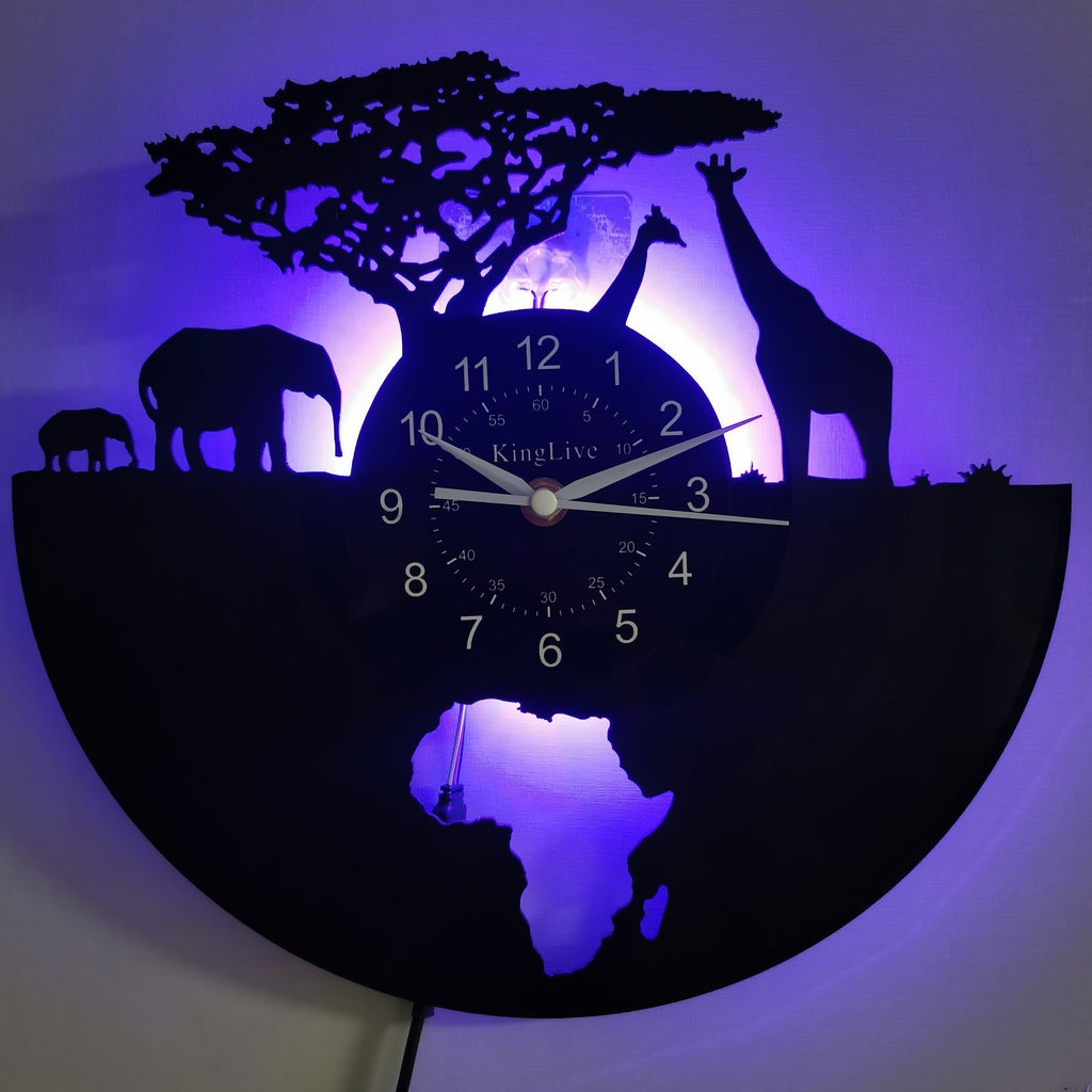 Elegant Giraffe Wall Clock – Unique Vinyl Design for Stylish Home Decor