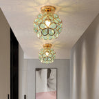 Elegant Glass Flower Ceiling Lamp – Unique Floral Design for Warm Ambiance