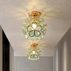 Elegant Glass Flower Ceiling Lamp – Unique Floral Design for Warm Ambiance