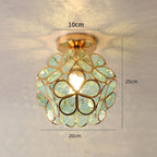 Elegant Glass Flower Ceiling Lamp – Unique Floral Design for Warm Ambiance