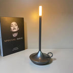 Elegant Nordic Candlestick Lamp – Rechargeable LED Table Light with Dimmable Function