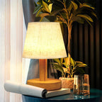 Elegant Pleated Table Lamp with Fabric Shade – Modern Lighting for Home Decor