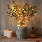 Enchanting Olive Branch Fairy Lights with 120 Warm White LEDs – 70cm Decorative Accent