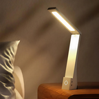 Foldable Touch Desk Lamp – Adjustable LED Brightness, Portable Small Table Lamp for Bedroom and Bedside Use