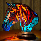 Modern Bedside Lamp with Warm Ambient Light – Contemporary Metal and Glass Nightstand Table Lamp for Bedroom