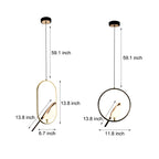 Modern Dimmable Pendant Light with Adjustable LED and Remote Control – Sleek Aluminum Design