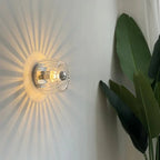 Modern Glass Wall Lamp with Soft LED Lighting – Elegant Minimalist Sconce for Home Decor