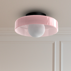Modern Round Flush Mount Ceiling Light Fixture – Elegant Glass Design for Contemporary Spaces