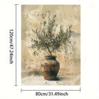 Olive Branch Canvas Wall Art – Elegant Minimalist Nature Print for Home Décor