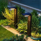 Outdoor Solar Lamp with Energy-Efficient Design – Weatherproof Black LED Garden Light