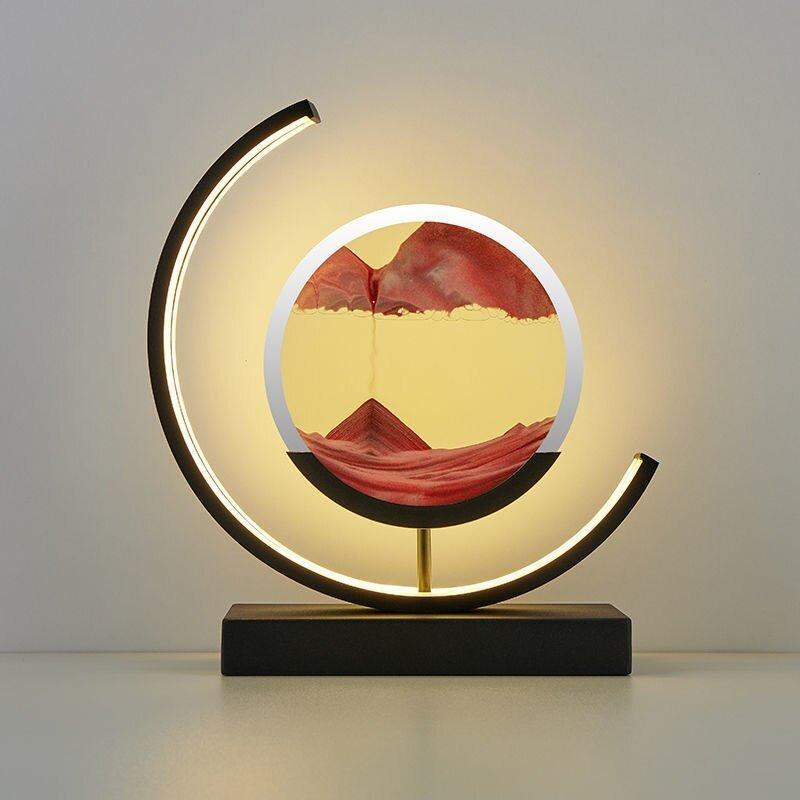 Quicksand Table Lamp with Unique Sand Mechanism and Soft LED Lighting – Tranquil Home Decor