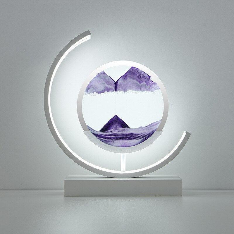 Quicksand Table Lamp with Unique Sand Mechanism and Soft LED Lighting – Tranquil Home Decor