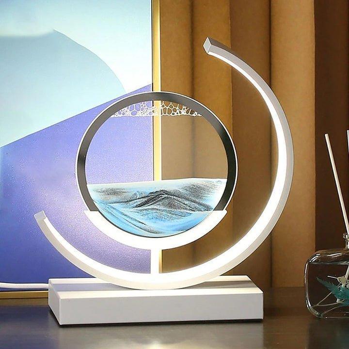 Quicksand Table Lamp with Unique Sand Mechanism and Soft LED Lighting – Tranquil Home Decor