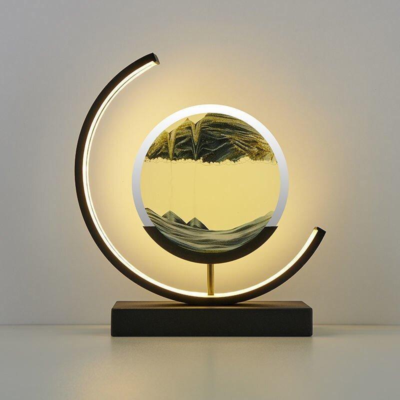 Quicksand Table Lamp with Unique Sand Mechanism and Soft LED Lighting – Tranquil Home Decor