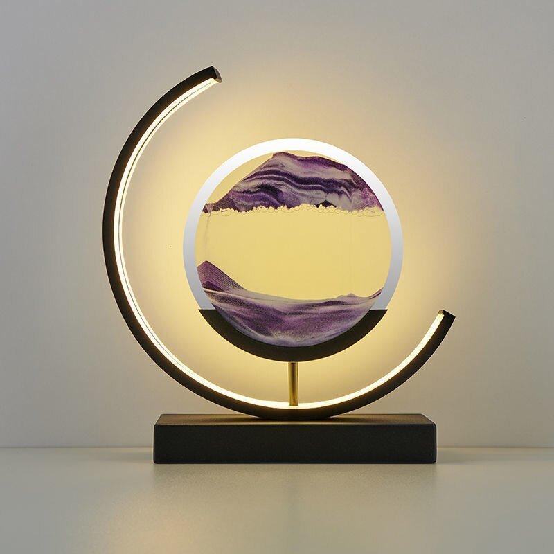 Quicksand Table Lamp with Unique Sand Mechanism and Soft LED Lighting – Tranquil Home Decor