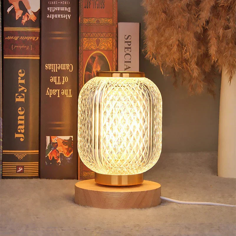 Stylish Nordic LED Table Lamp with Crystal Design – Dimmable and Energy Efficient