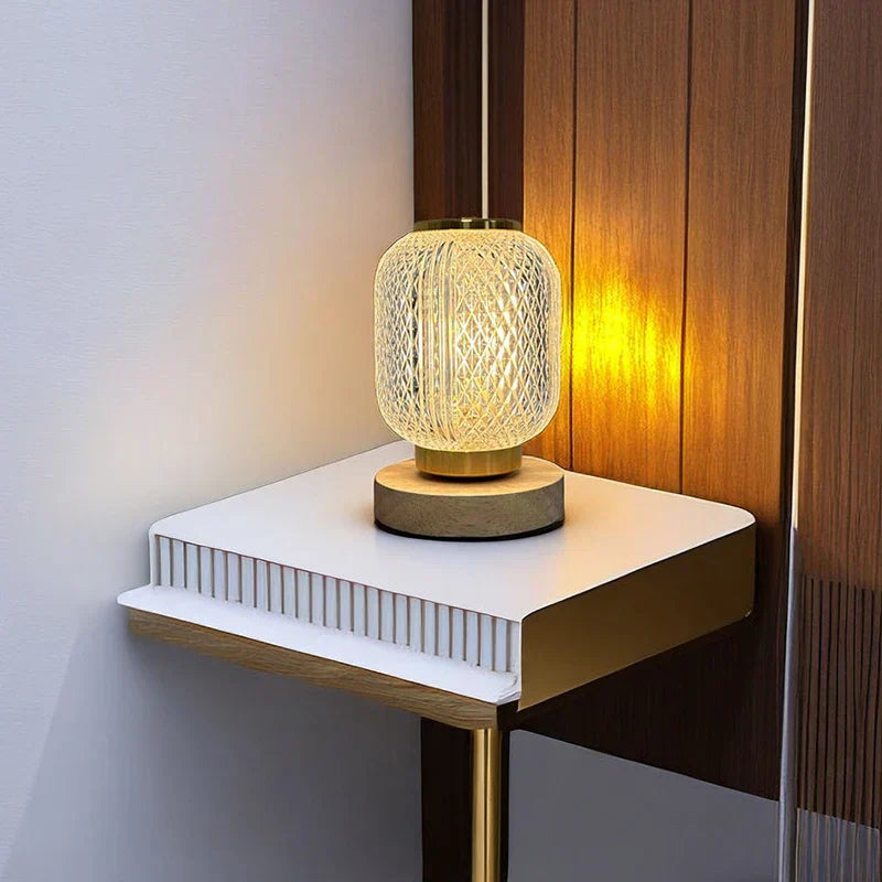 Stylish Nordic LED Table Lamp with Crystal Design – Dimmable and Energy Efficient