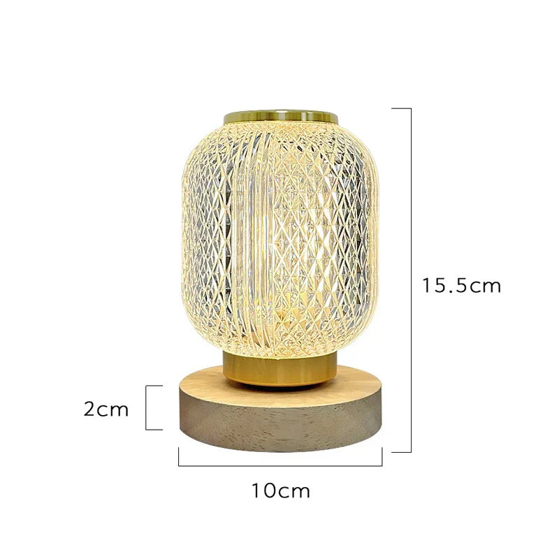Stylish Nordic LED Table Lamp with Crystal Design – Dimmable and Energy Efficient