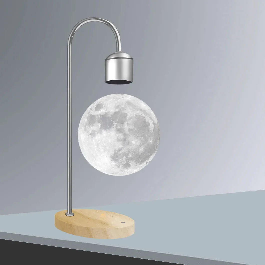 LED Magnetic Levitation Moon Lamp with Wireless Charging