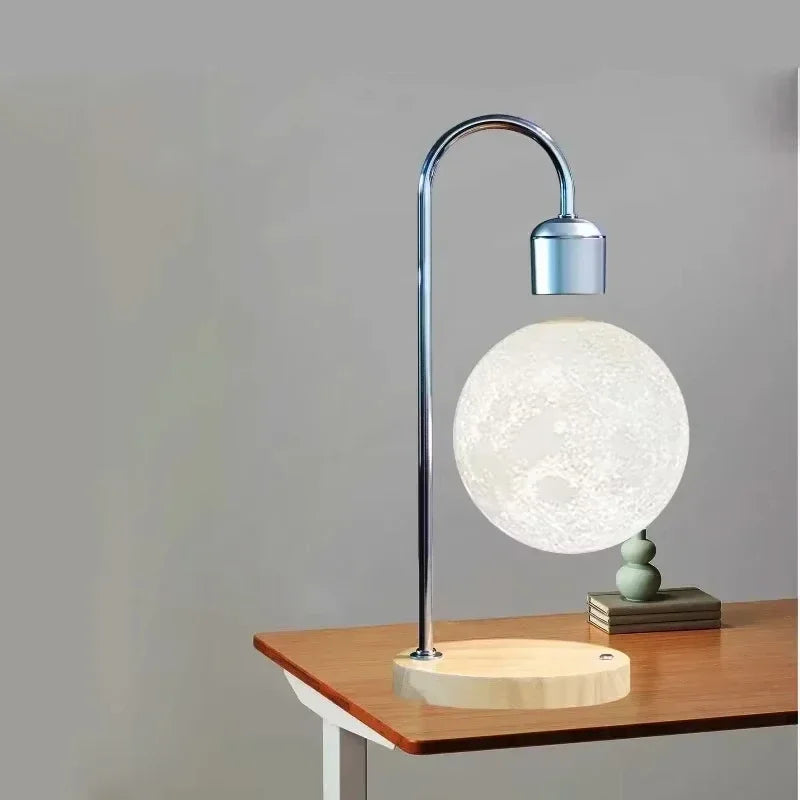 LED Magnetic Levitation Moon Lamp with Wireless Charging