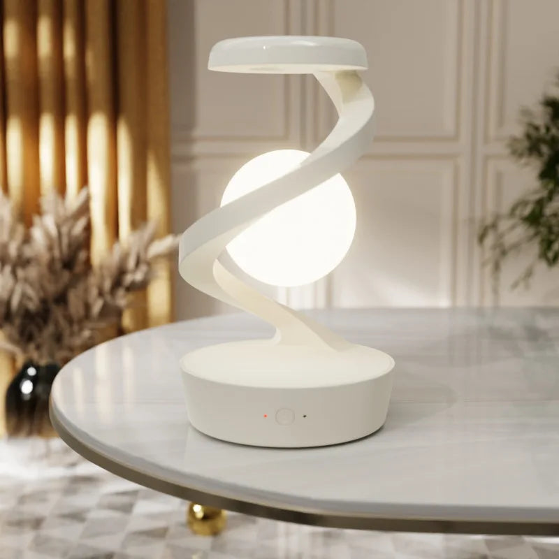 RadiantGlow Spiral Lamp – Touchless LED Light & Wireless Charger