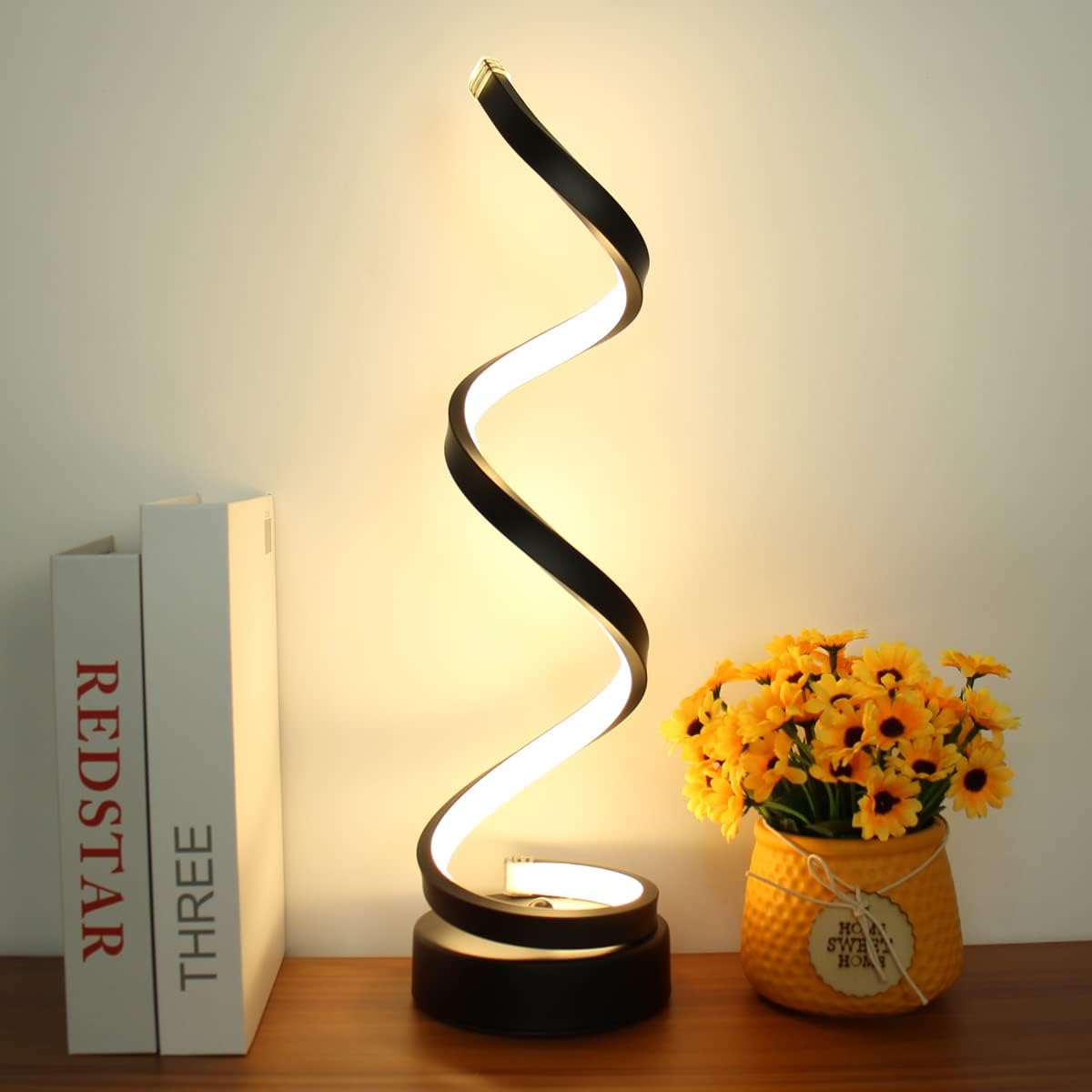 Radiance Spiral LED Lamp – Modern Dimmable Table Light
