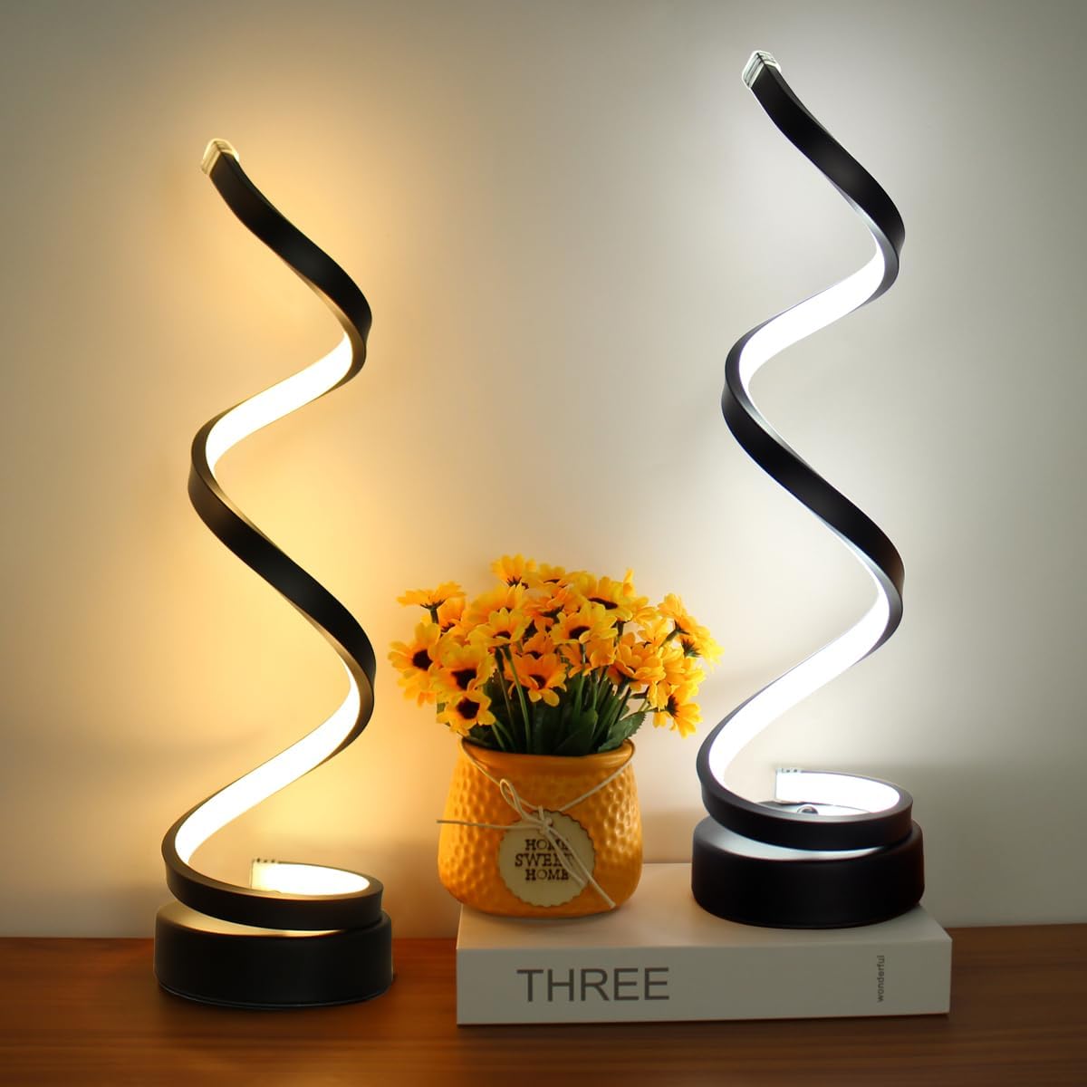 Radiance Spiral LED Lamp – Modern Dimmable Table Light