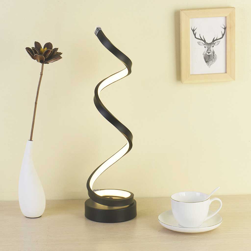 Radiance Spiral LED Lamp – Modern Dimmable Table Light