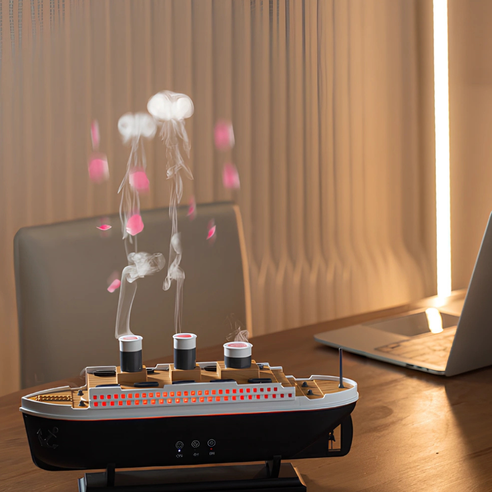Ocean Mist Ship Humidifier – Ultrasonic Cool Mist & Aromatherapy