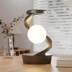 RadiantGlow Spiral Lamp – Touchless LED Light & Wireless Charger