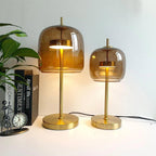 Nordic Transparent Glass Table Lamp │ Modern LED Living Bedroom Decor Lighting Desk Lamp