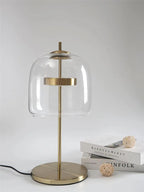 Nordic Transparent Glass Table Lamp │ Modern LED Living Bedroom Decor Lighting Desk Lamp