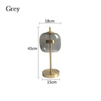 Nordic Transparent Glass Table Lamp │ Modern LED Living Bedroom Decor Lighting Desk Lamp