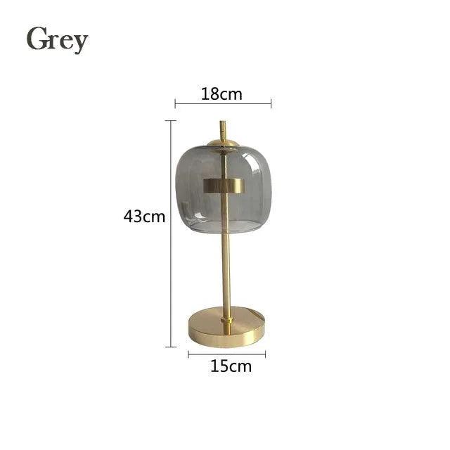 Nordic Transparent Glass Table Lamp │ Modern LED Living Bedroom Decor Lighting Desk Lamp