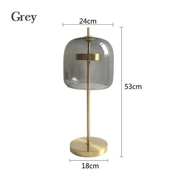 Nordic Transparent Glass Table Lamp │ Modern LED Living Bedroom Decor Lighting Desk Lamp