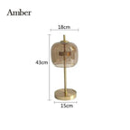 Nordic Transparent Glass Table Lamp │ Modern LED Living Bedroom Decor Lighting Desk Lamp