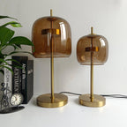 Nordic Transparent Glass Table Lamp │ Modern LED Living Bedroom Decor Lighting Desk Lamp