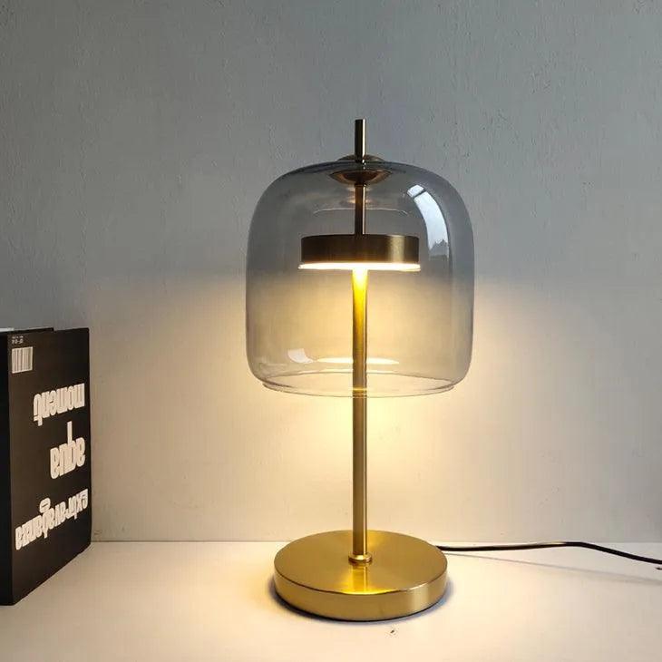 Nordic Transparent Glass Table Lamp │ Modern LED Living Bedroom Decor Lighting Desk Lamp