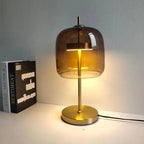 Nordic Transparent Glass Table Lamp │ Modern LED Living Bedroom Decor Lighting Desk Lamp