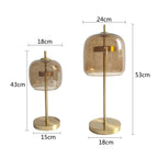 Nordic Transparent Glass Table Lamp │ Modern LED Living Bedroom Decor Lighting Desk Lamp