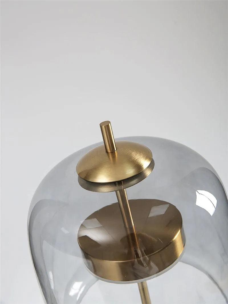 Nordic Transparent Glass Table Lamp │ Modern LED Living Bedroom Decor Lighting Desk Lamp
